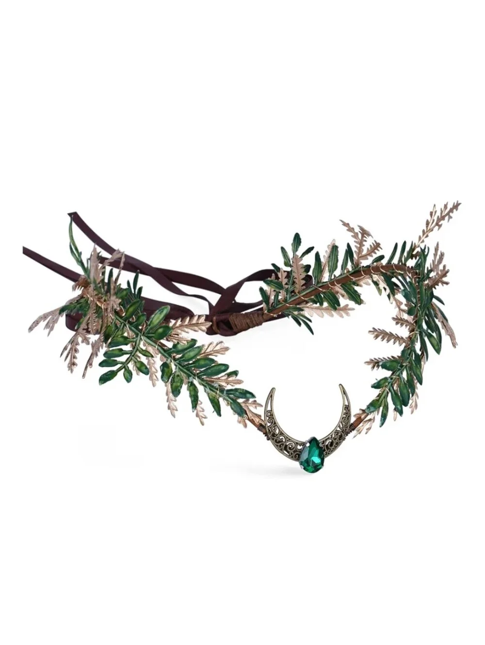 Mostory NWT Forest Fairy Crown Moon Gem Renfaire Headband Elven Crown Cosplay